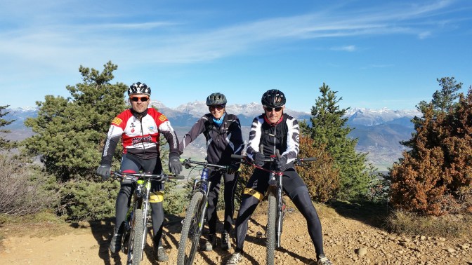 Con Raúl y Patricia en el collado